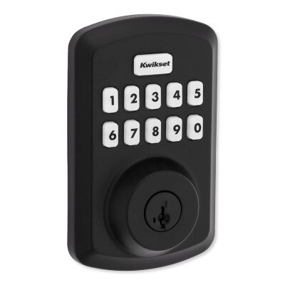 Kwikset Powerbolt 250 Transitional Keypad Electronic Lock, Matte Black